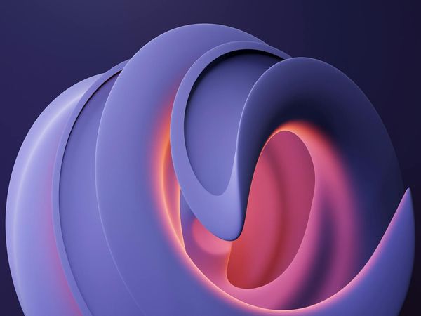 Abstract violet waves showing harmony and balance